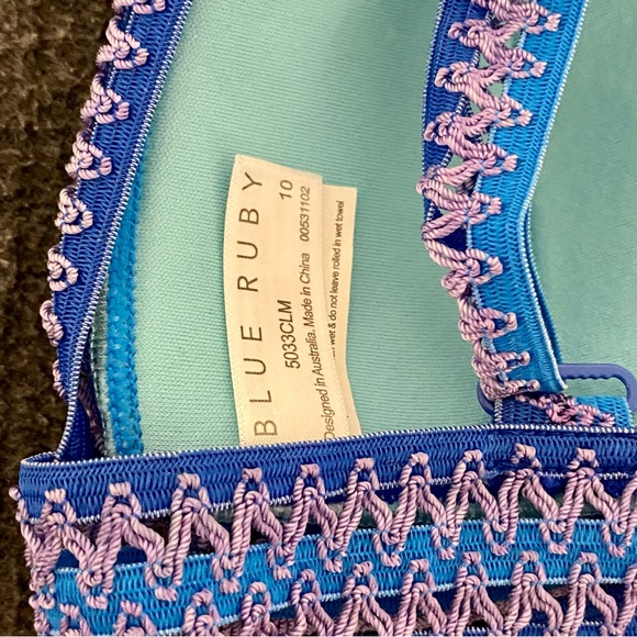 Bras N Things blue ruby ladies crochet bikini - Picture 3 of 3